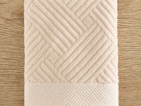 Полотенце махровое Zigzag, бежевое