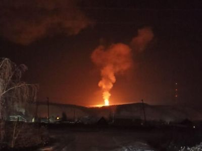 Никакой аварии не было. На газоперерабатывающем заводе продувают трубопровод