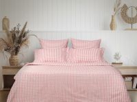Постельное белье полукомплект Vichy, кораллово-розовое
