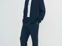 Брюки c микрорисунком, Синий