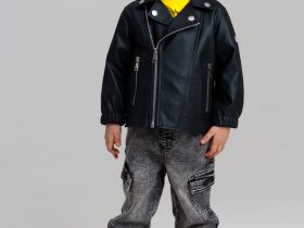 Куртка детская кожаная для мальчиков