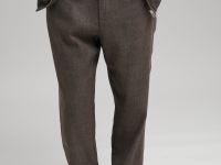 Брюки прямого кроя со льном