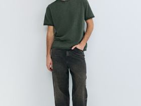 Футболка с текстовым принтом, Зеленый