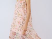 Платье А-силуэта с принтом, Оранжевый