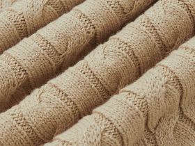 Джемпер прямого кроя из хлопка с косами