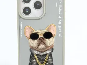 Чехол-накладка Nimmy Friends Purple Little Rich Tycoon для Apple iPhone 16 Pro полиуретан (серый)