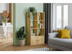Стеллаж Кейн 2-75x149 Дуб Золотистый