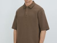 Поло свободного силуэта, Серый