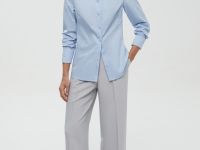 Рубашка из хлопка полуприлегающего силуэта