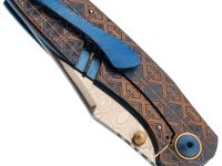 Складной нож Assassin knives Mini Rex, сталь Elmax/Damascus, рукоять титан