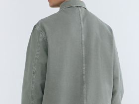 Куртка-рубашка из твила с карманами, Зеленый