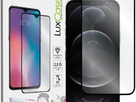 Защитное стекло LuxCase для Apple iPhone 13/13 Pro/14 с чёрной рамкой