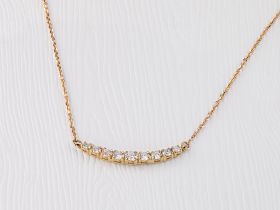 Колье из желтого золота с бриллиантами э0301кл09168700