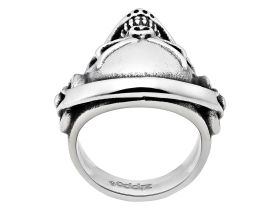 Кольцо ZIPPO, серебристое, в форме черепа, нержавеющая сталь, 2,5x2,6x0,6 см, диаметр 19,7 мм