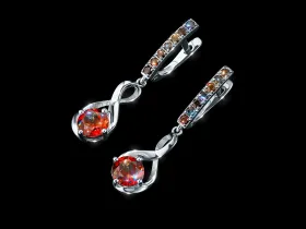 Серьги из серебра с гранатами э0606сг01260372