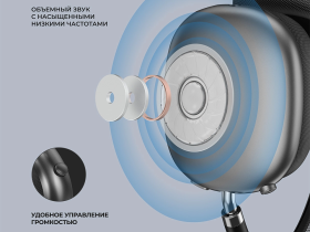 Беспроводные наушники Deppa Stereo Life (44304) (серый космос)