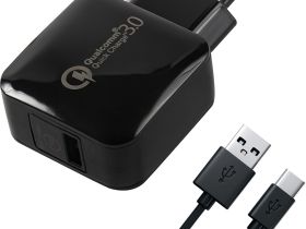 Зарядное устройство Red Line NQC-4 USB с кабелем USB-C 18 Вт Чёрное