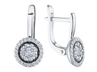 Серьги из белого золота с бриллиантами э0901сг08200114