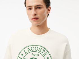 Мужской флисовый свитшот Lacoste свободного кроя