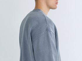 Свитшот с эффектом стирки, Синий