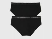 Трикотажные трусы-брифы, 2 шт., Черный