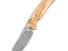 Складной нож Bestechman Cicada's Wing, сталь Damascus, рукоять Olive Wood