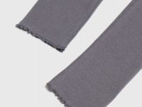 Легинсы в рубчик для девочек, Серый