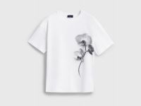 Футболка с цветочным принтом, Белый