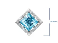 Подвеска из белого золота с топазом э4771пд05220417