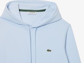 Мужское худи Lacoste классического кроя с флисом