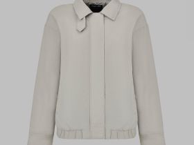 Утепленная куртка с отложным воротником