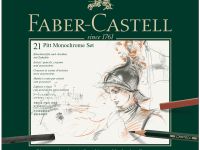 Набор для рисования Faber-castell "PITT MONOCHROME" 21 предмет, в металле