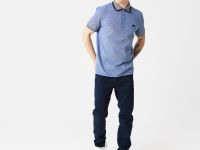 Мужское поло Lacoste стандартного кроя в полоску
