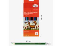 Набор карандашей цветных Гамма "Мультики" 12 цв., трехгранные, заточен., картон. упак., европодвес