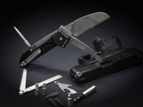 Многофункциональный складной нож 87 мм с выкидным стропорезом Extrema Ratio Police EVO, сталь Bhler N690, рукоять алюминий