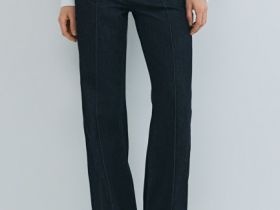 Джинсы клёш с высокой посадкой, Синий