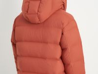 Пуховик с воротником-стойкой и капюшоном