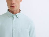 Рубашка из ткани оксфорд, Зеленый