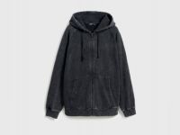 Толстовка на молнии с капюшоном, Черный