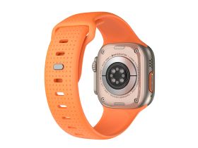 Ремешок WiWU Comf Secur для Apple Watch 44/45/46/49mm силикон (Wi-WB201) (оранжевый)