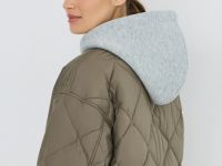 Стёганая куртка с капюшоном, Желтый