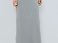 Юбка макси из поливискозы, Серый