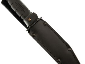 Армейский нож Разведчика Вишня, сталь 65Г, резина