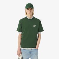 Мужская хлопковая футболка Lacoste классического кроя