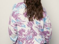 Джемпер свободного силуэта с принтом