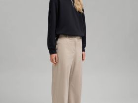 Брюки прямого кроя из твила