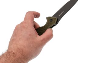 Складной нож Mr.Blade Hellcat blackwash, сталь S35VN, рукоять Olive G10