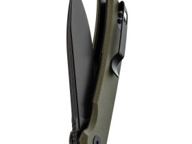 Складной нож Petrified Fish Tunny PFB05GRMDW, сталь Sandvik 14C28N, рукоять микарта, зеленый