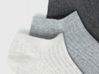 Короткие носки, 3 пары, Серый