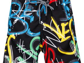 Шорты текстильные плавательные для мальчиков, длинные